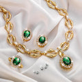 Komplet biuterii EMERALD GLAMOUR