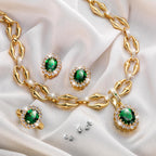 Komplet biuterii EMERALD GLAMOUR
