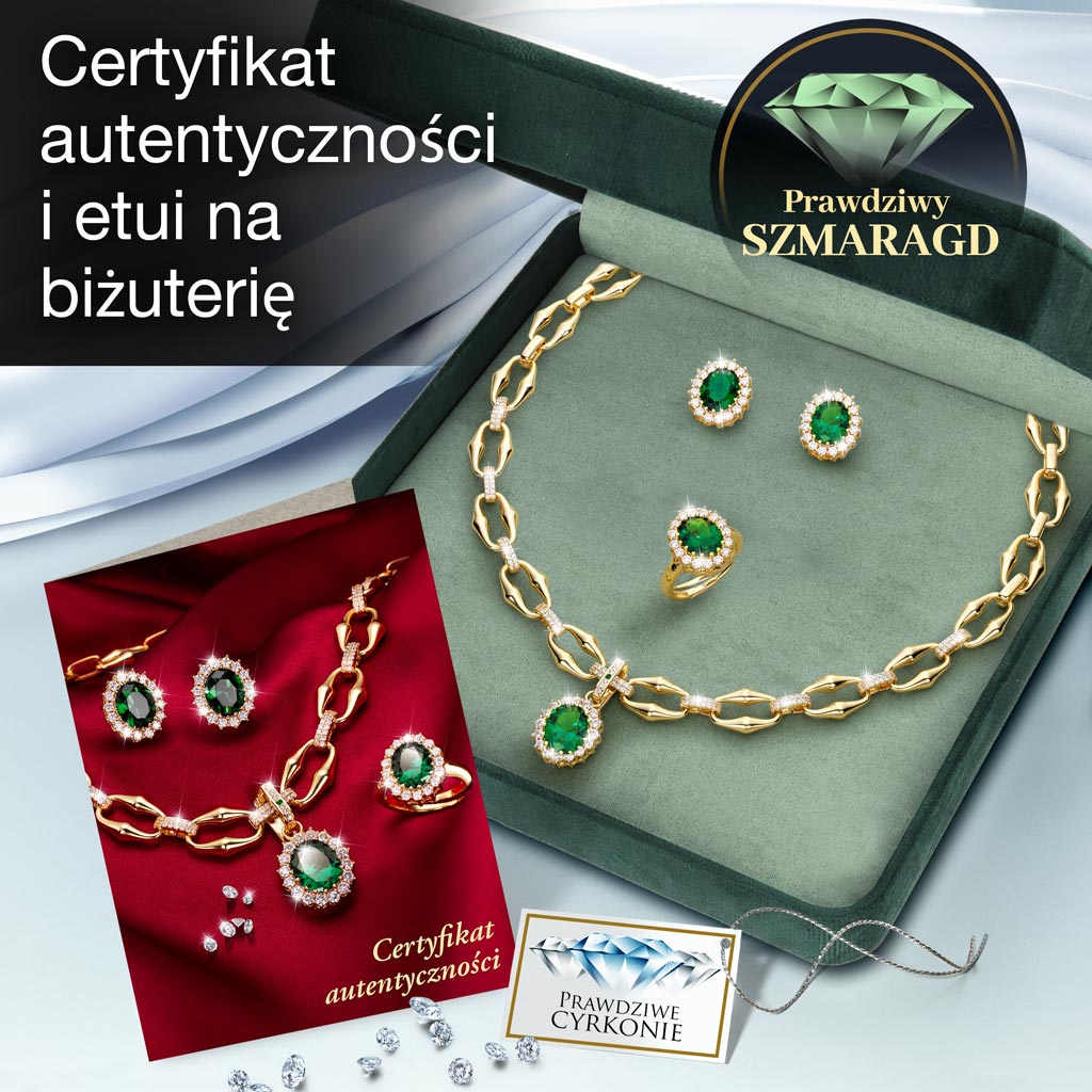 Komplet biuterii EMERALD GLAMOUR